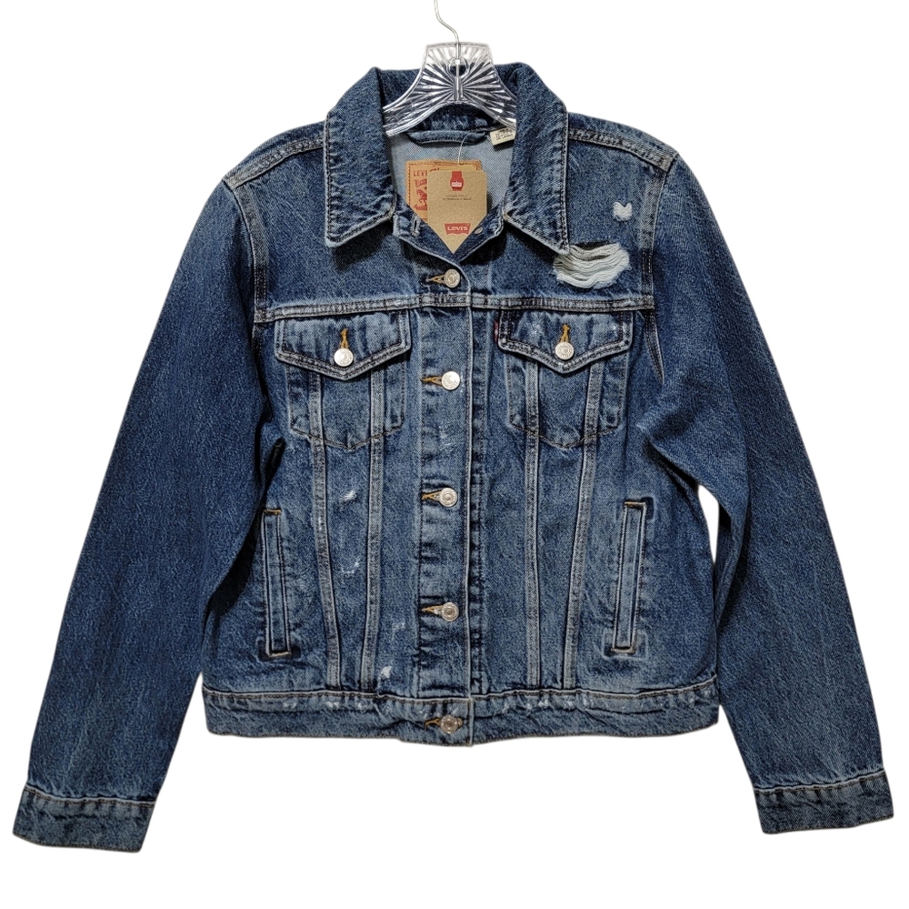 Levi's | Original Trucker Ripped Jean Jacket in You Called Medium Wash